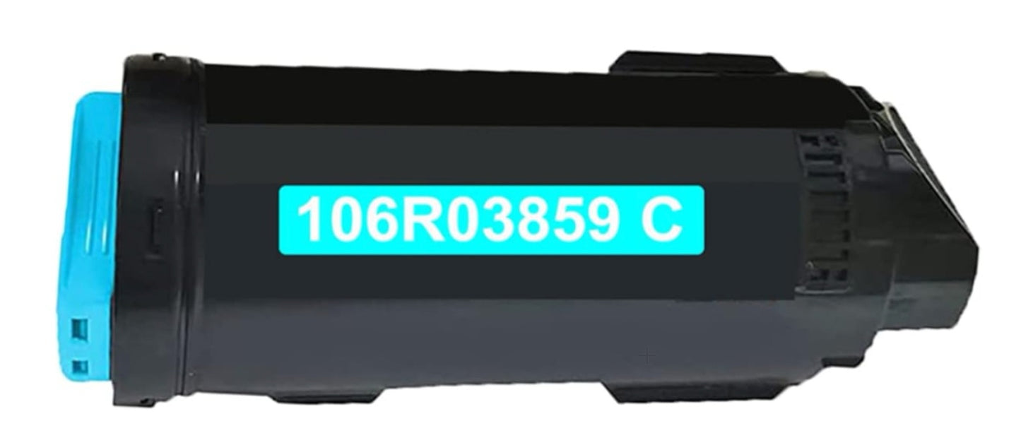 Cyan toner cartridge 106R03859 compatible for Xerox Versalink C500 C505 with 5200-page yield.