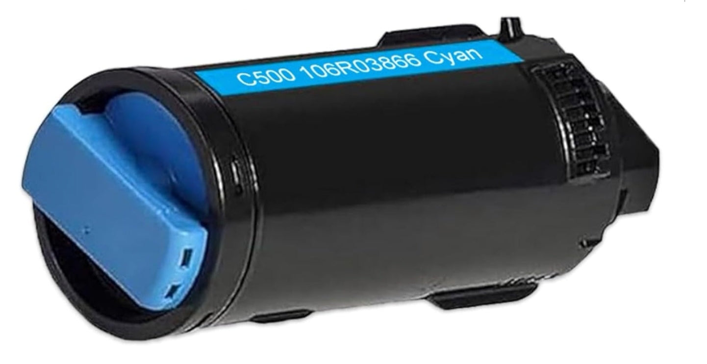 Cyan toner 106R03866 compatible for Xerox Versalink C500 HY C505 HY, 900 pages.