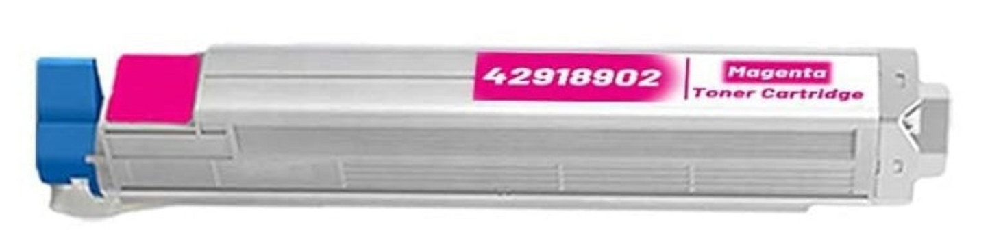42918902 Magenta Toner Cartridge compatible with Oki Data C9600HDN, C9600HN, C9600N, C9800HDN, and C9800HN printers
