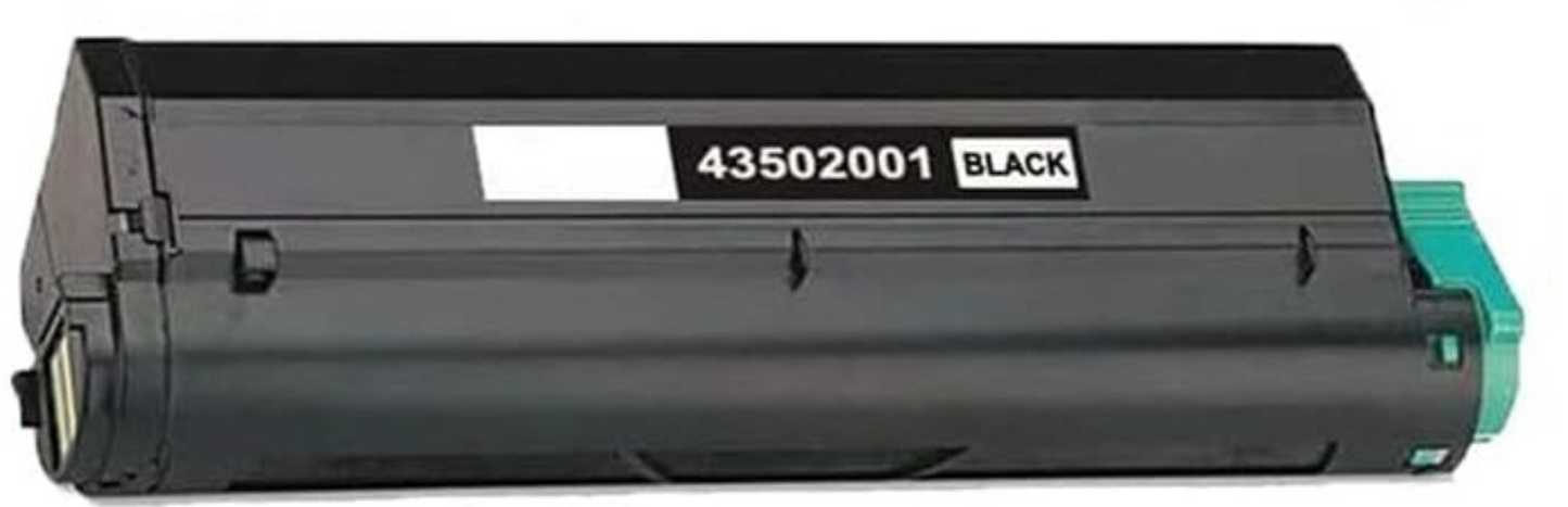 43502001 Black Toner Cartridge compatible with Oki Data B4550 and B4600 printers