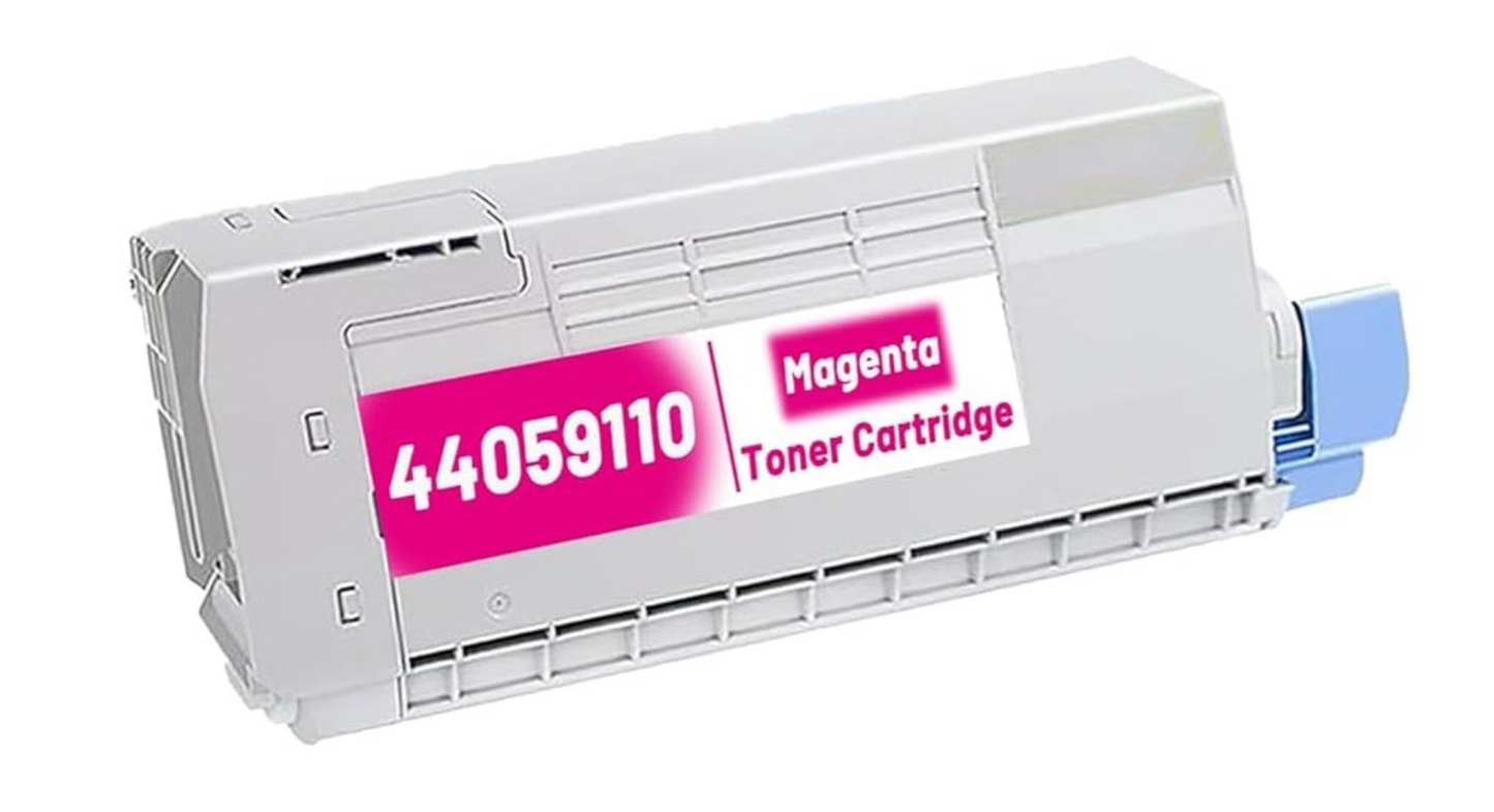 44059110 Magenta Toner Cartridge compatible with Oki Data C810, C810DN, C810N, C830, C830DN, and C830N printers