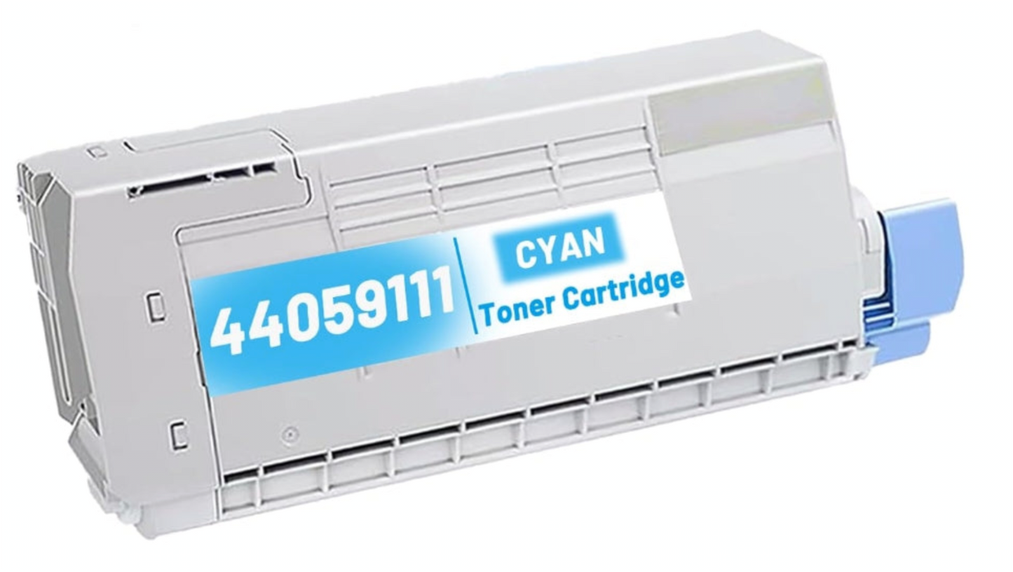 44059111 Cyan Toner Cartridge compatible with Oki Data C810, C810DN, C810N, C830, C830DN, and C830N printers