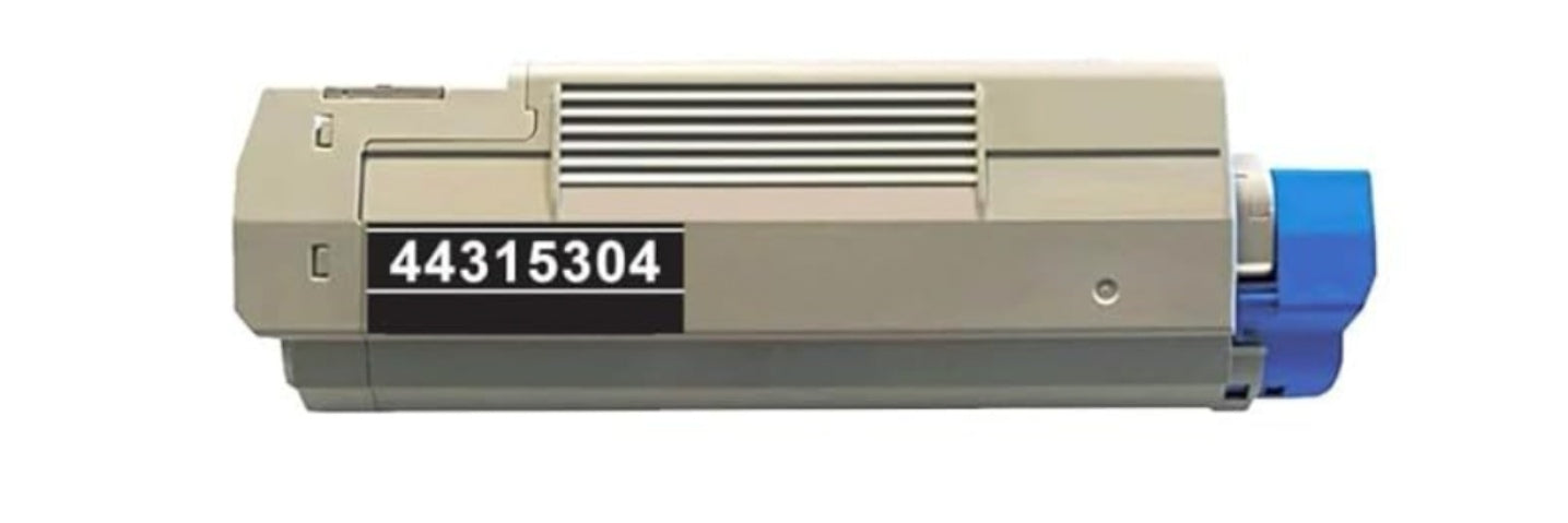 Black toner 44315304 compatible for Oki Data C610 Series, 8000 pages.