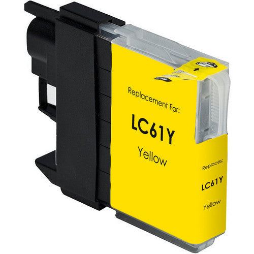 LC61/65 Yellow Ink Cartridge compatible with Brother MFC-5890, 5895, 6490, and 6890 printers