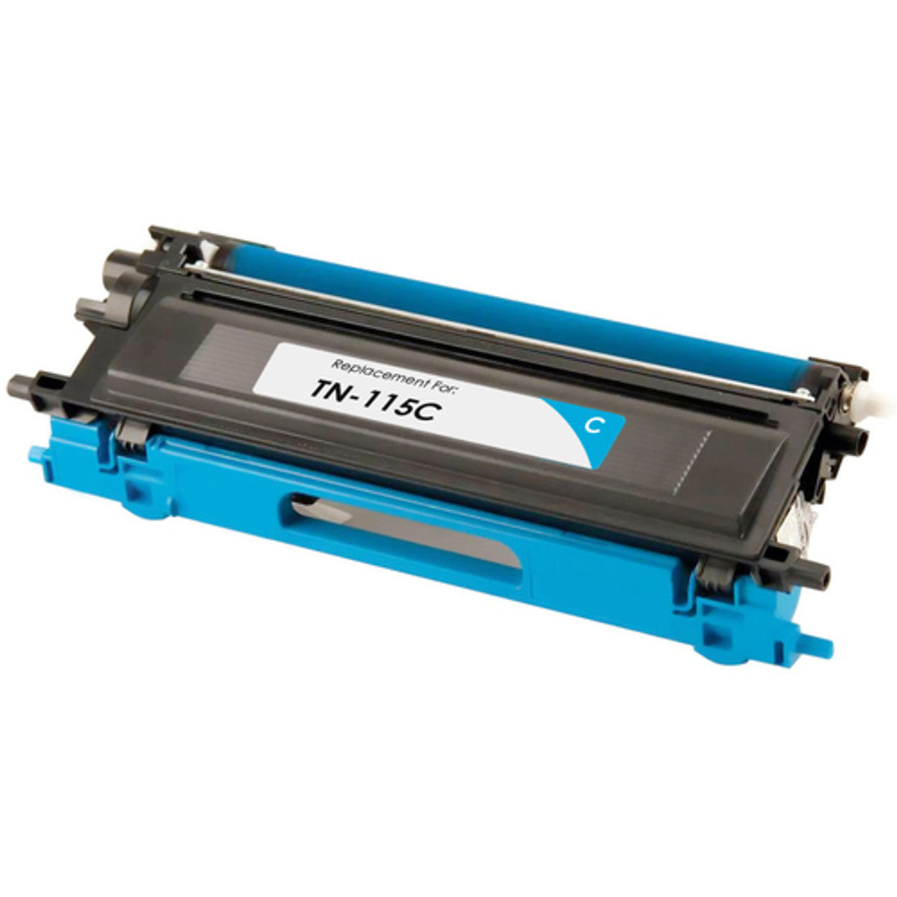 Compatible Brother TN115 cyan toner cartridge, high-yield 4000 pages for Brother HL4040CN, HL4050CDN, DCP-9040CN, MFC-9440CN, and MFC-9840CDW printers.