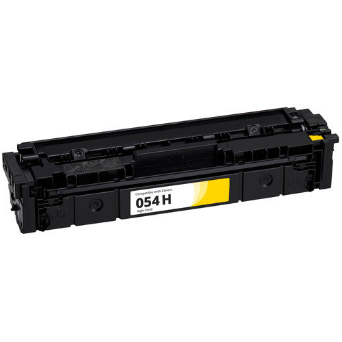 Compatible Canon 054H Yellow Toner Cartridge, high-yield 2300 pages for Canon ImageCLASS 622CDW, 641CW, 642CDW, 644CDW printers.