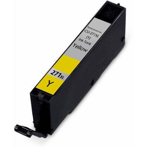 CLI-271XL Yellow compatible ink cartridge for Canon PIXMA MG5720 delivering 715 pages of vibrant yellow print quality.