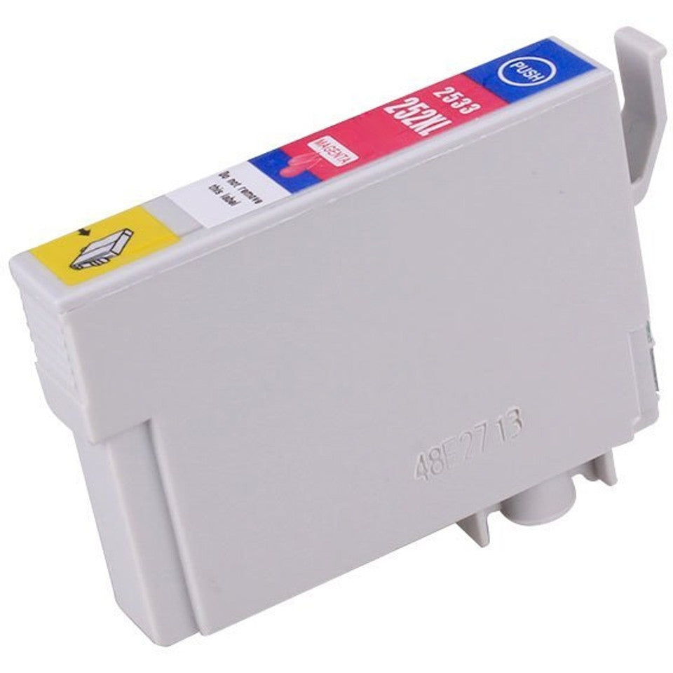 Compatible high-yield magenta ink cartridge for Epson WorkForce printers, offering up to 1100 pages of vibrant, consistent, high-quality color prints for home and office use.