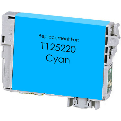 T125220 Cyan Compatible Epson Ink Cartridge, 385-page yield.