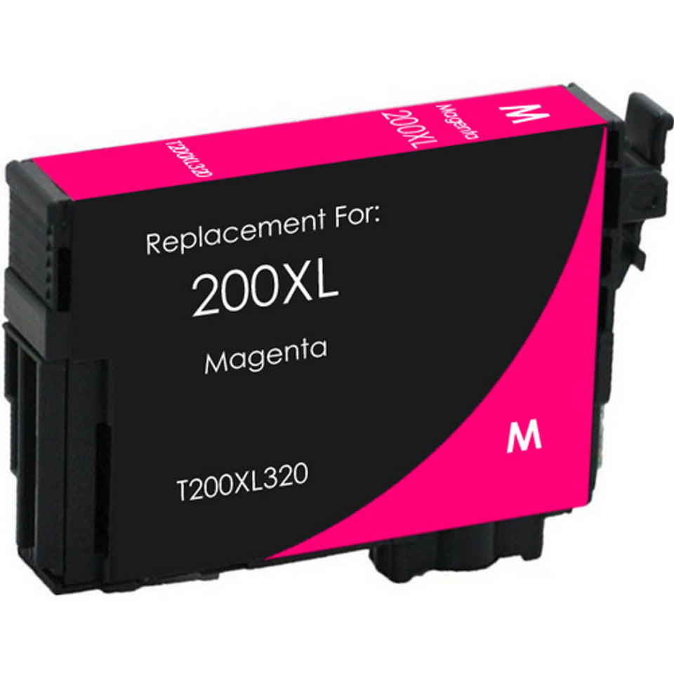 Compatible high-yield magenta ink cartridge for Epson printers, offering up to 450 pages of vibrant, consistent, high-quality color prints for home, school, and office use.