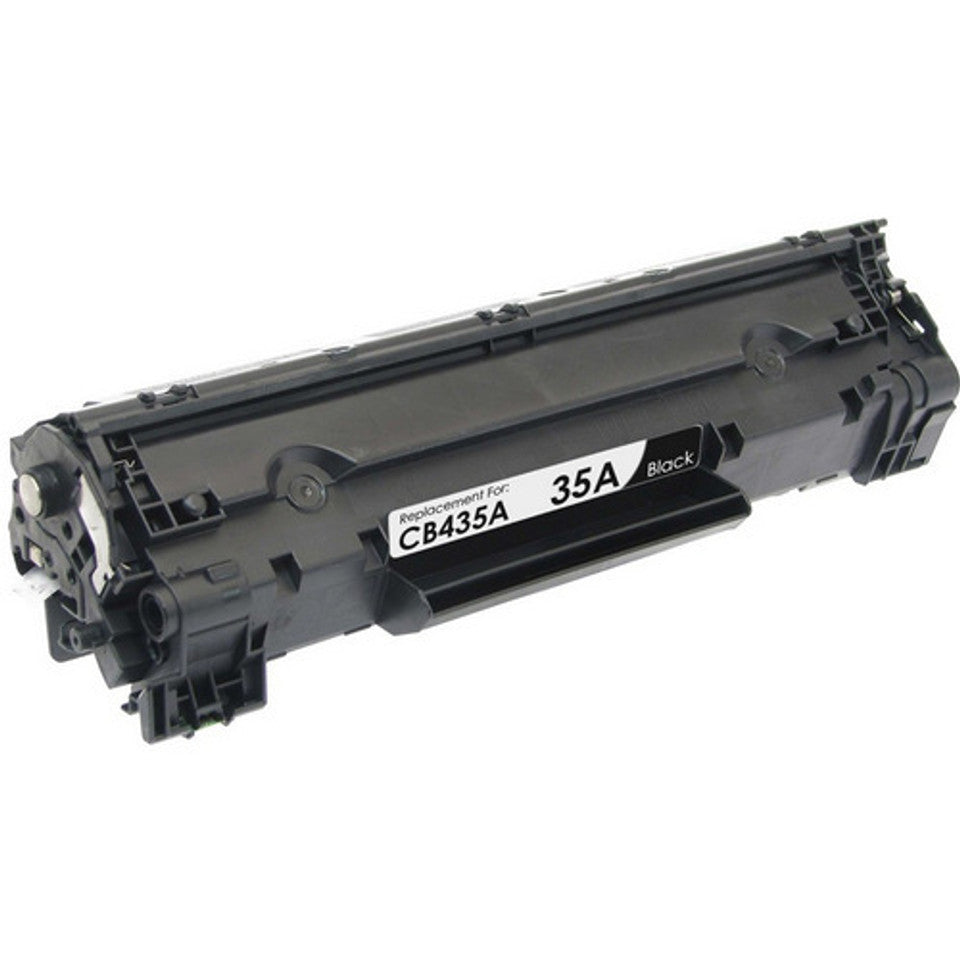 Compatible HP CB435A black toner for LaserJet P1005/P1006, delivering sharp text and reliable everyday printing.