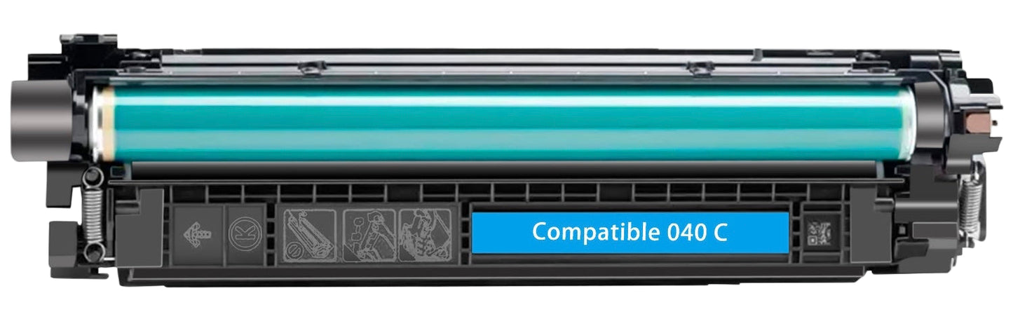 Compatible Canon 040 Cyan Toner Cartridge, high-yield 10,000 pages for Canon ImageCLASS LBP-710CX and LBP-712CDN color laser printers.