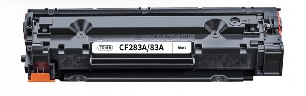 Black Toner Cartridge CF283A compatible for HP LaserJet Pro M125, M127fn, and M127fw MFP printers, standard yield 1,500 pages.