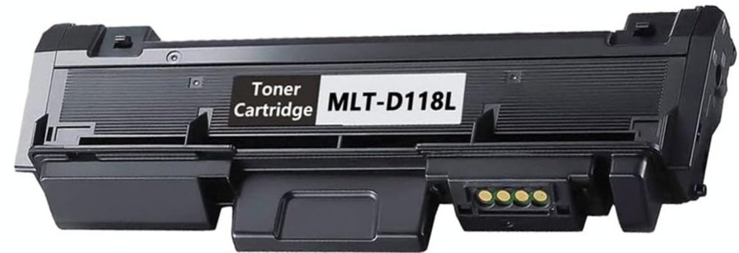 MLT-D118L Black Compatible Toner Cartridge for Samsung M3015DW, M3065FW – 4,000-page high-yield black toner.