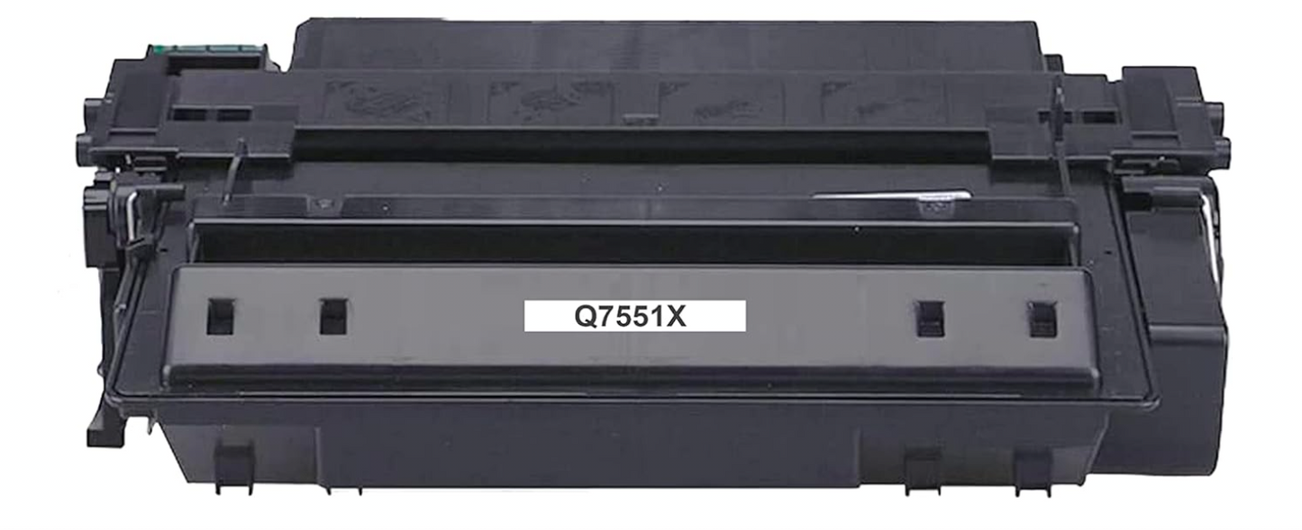 Compatible HP Q7551X Black Toner Cartridge 13,000 pages for LaserJet P3005, M3035 MFP, and M3027 MFP printers.