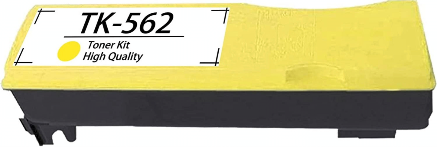 TK-562 Yellow Toner Cartridge Compatible for Kyocera FS-C5300, C5300DN, C5350, C5350DN, 10,000 pages yield, bright and reliable color prints.