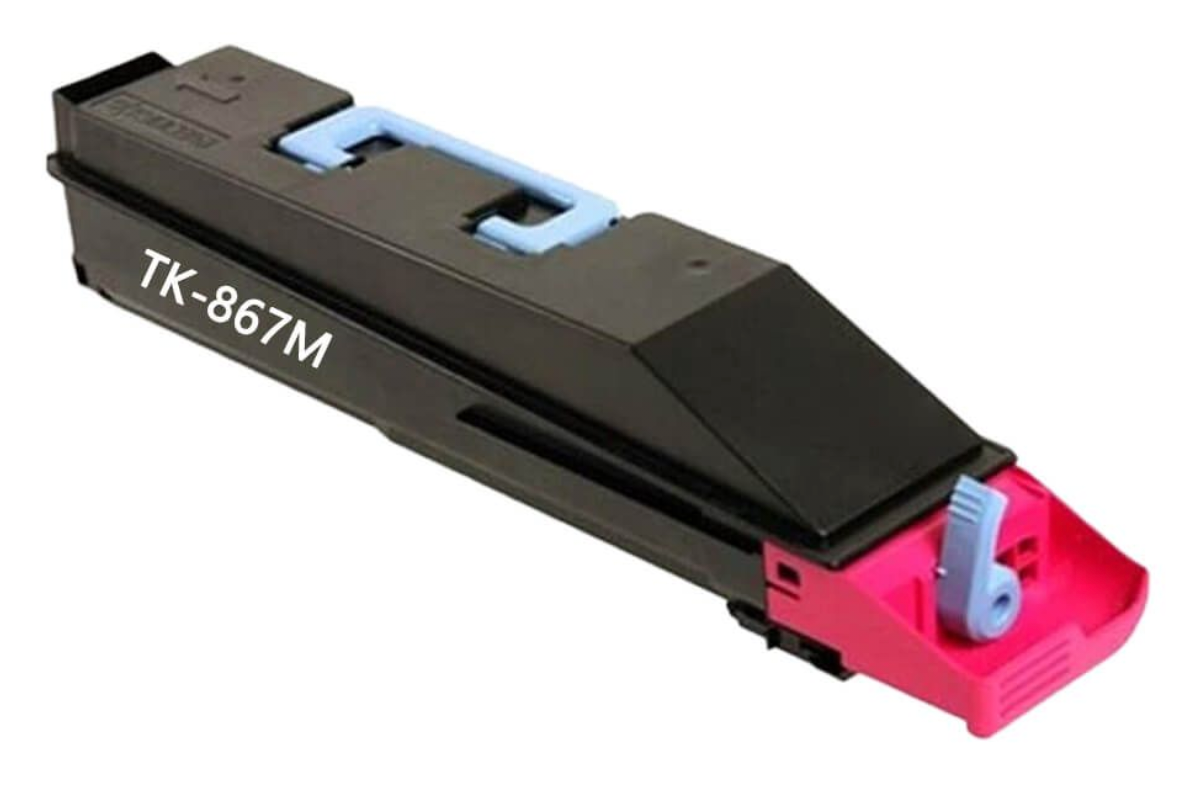 TK-867 Magenta Toner Cartridge Compatible for Kyocera Taskalfa 250ci, 300ci, high-yield 12,000 pages, delivers bright and reliable magenta prints.