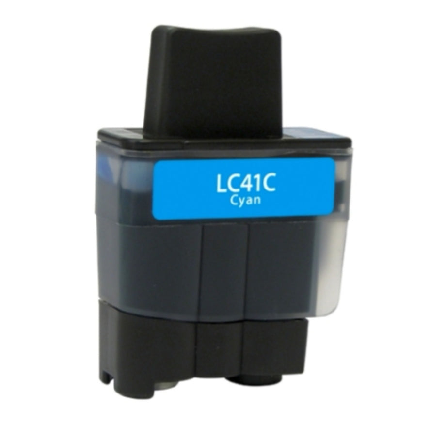 LC41 Cyan compatible ink cartridge for Brother printers, 400-page yield, vibrant cyan, fits MFC-210C, 420CN, 620CN, 3240C, 5440CN, Intellifax 1840C/1940CN