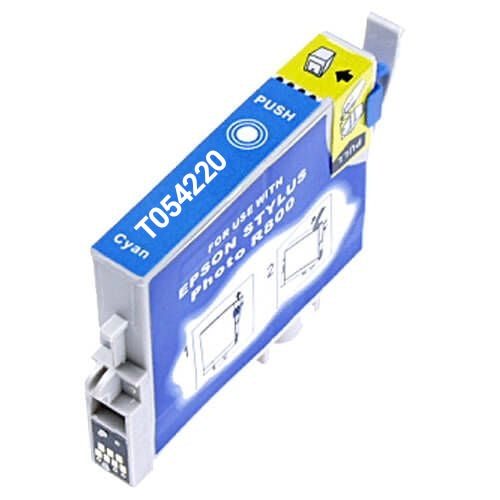 T054220 Cyan Compatible Epson Ink Cartridge, 400-page yield.