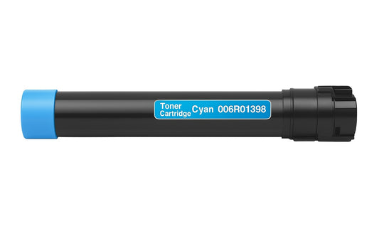 Cyan toner 006R01398 compatible with Xerox WorkCentre 7425, 7428, and 7435 Series printers, delivering vibrant color and up to 15,000 pages.