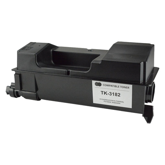Toner Cartridge TK-3182 Black Compatible for Kyocera ECOSYS P3055DN printer – high-yield 21,000 pages, crisp and professional-quality black prints.