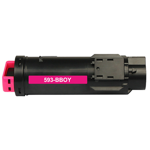 Magenta Toner Cartridge 593-BBOY compatible for Dell H625CDW, H825CDW, and S2825CDN printers, high yield 2500 pages.