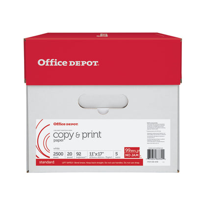 Multi-Use Printer & Copy Paper, White, Ledger (11" x 17"), 2500 Sheets Per Case, 20 Lb,92 Brightness