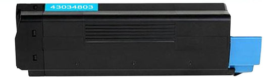 Cyan toner 43034803/42127403 compatible for Oki C3100, C3200, C3200n, C5100, C5150, C5200, C5300, C5400, 5000 pages.