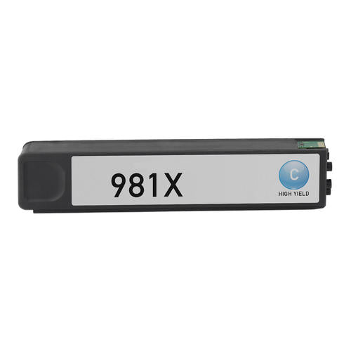 981X cyan compatible ink cartridge for HP Enterprise printers.