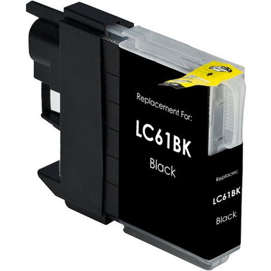 LC61/65 Black compatible ink cartridge for Brother printers, 450-page yield, crisp black text, fits MFC-5890, 5895, 6490, 6890
