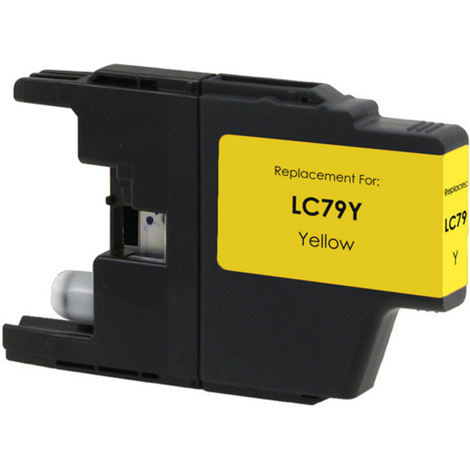 LC79 Yellow compatible ink cartridge for Brother printers, 1200-page yield, vibrant yellow, fits MFC-J6510, J6710, J6910