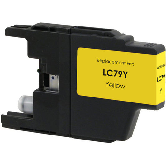 LC79 Yellow compatible ink cartridge for Brother printers, 1200-page yield, vibrant yellow, fits MFC-J6510, J6710, J6910