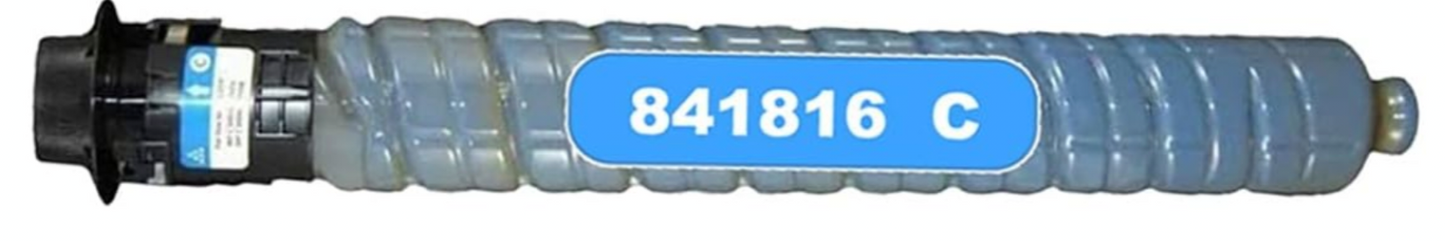 C03-841816 Cyan Compatible Toner Cartridge for Ricoh Aficio MPC3003, MPC3004, MPC3503, MPC3504 – 15,000-page high-yield cyan toner.