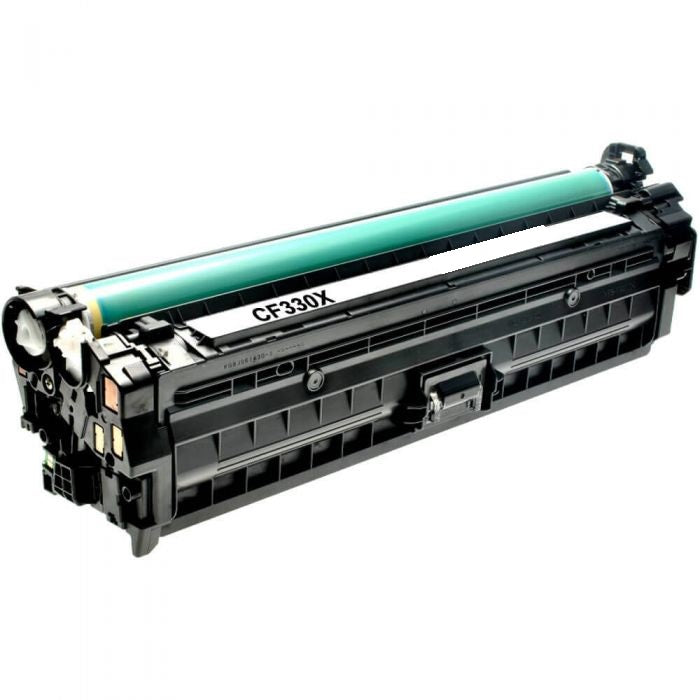 HP CF330X (654X) compatible black toner cartridge, high-yield 20,500 pages for HP Color LaserJet M651, delivering sharp, professional-quality prints.
