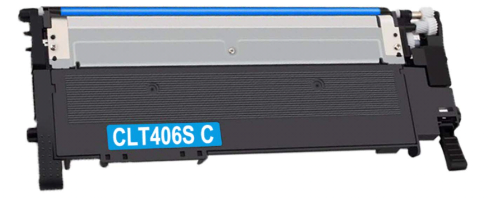 CLT-406S Cyan Compatible Toner Cartridge for Samsung printers, 1000-page yield.