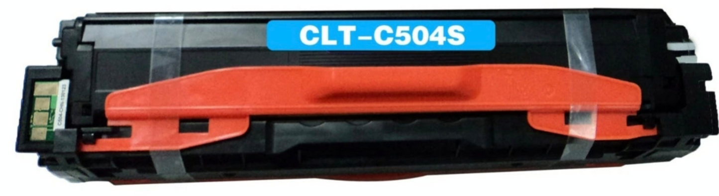 CLT-504S Cyan Compatible Toner Cartridge for Samsung CLP-415NW / CLX-4195FW – 1,800-page high-yield cyan toner.
