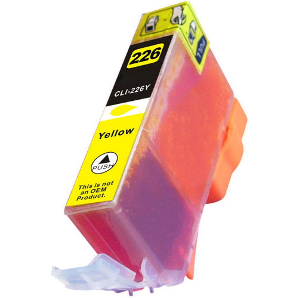 CLI-226 compatible yellow ink cartridge for Canon printers, offering up to 510 pages of bright, accurate, and high-quality color printing.