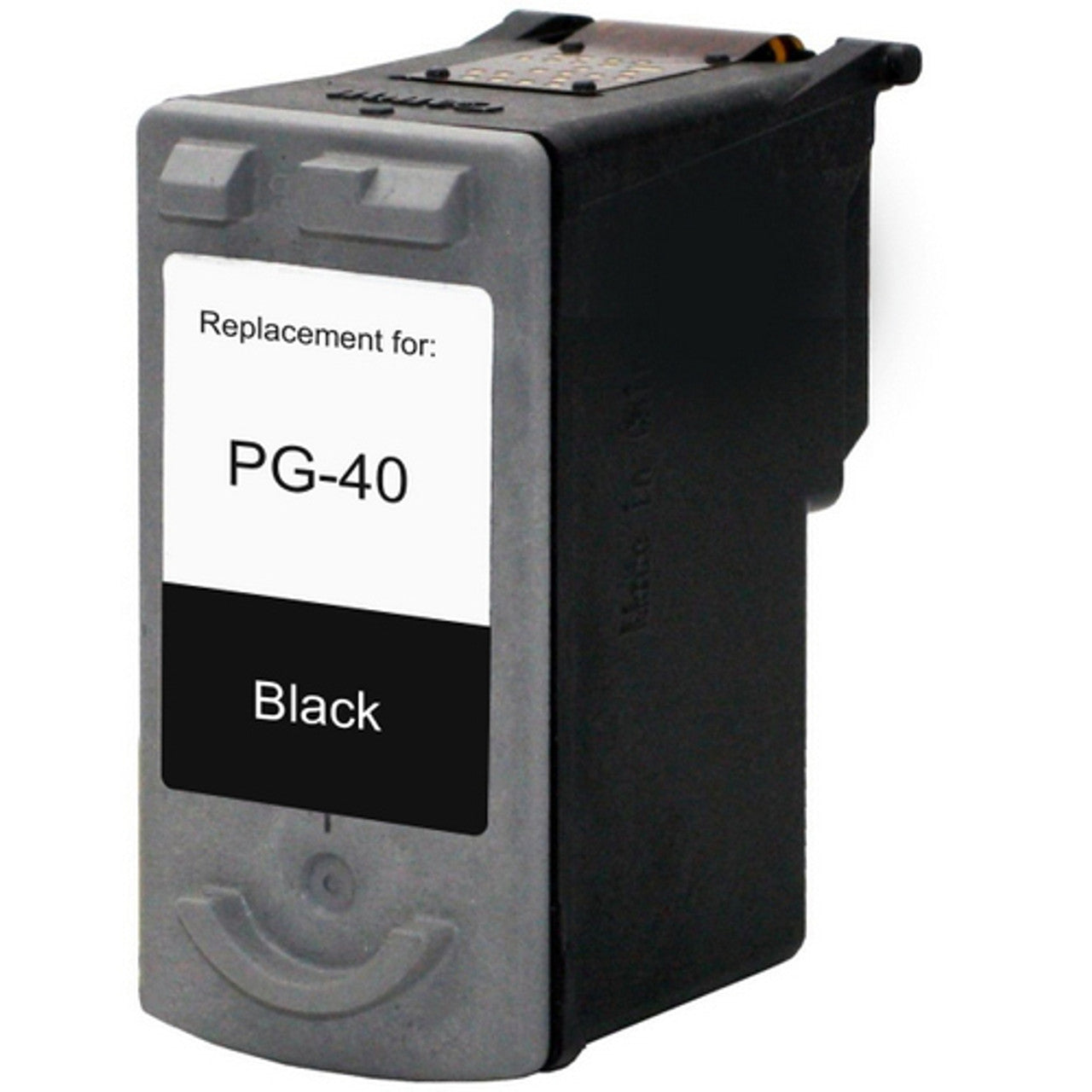 Black PG-40 compatible ink cartridge for Canon printers, delivering sharp text and reliable printing performance for PIXMA IP1600, IP1700, and IP1800.