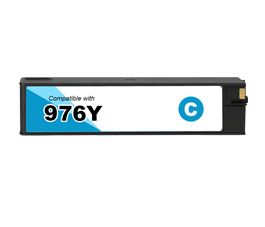 976Y cyan compatible ink cartridge for HP PageWide Pro printers.