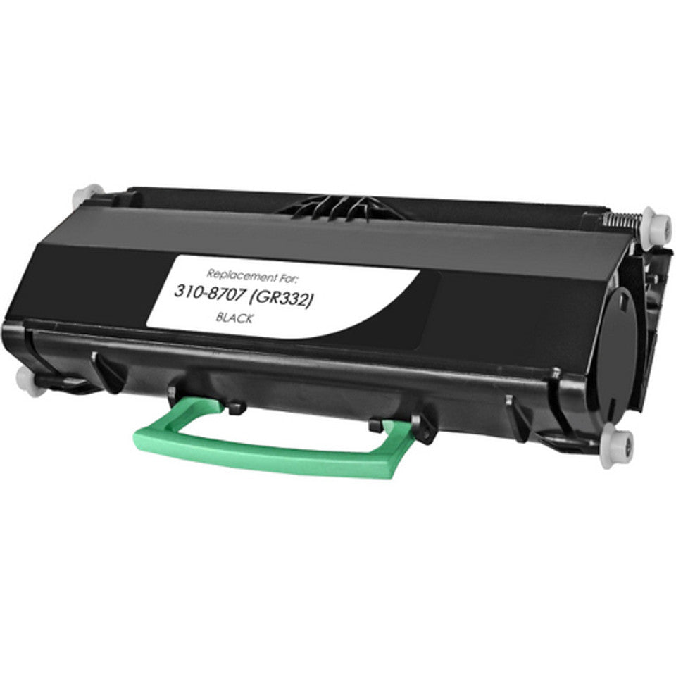 Compatible Dell 310-8707/310-8709 black toner cartridge for Dell 1720 and 1720dn printers, high-yield 6000-page capacity for professional printing.