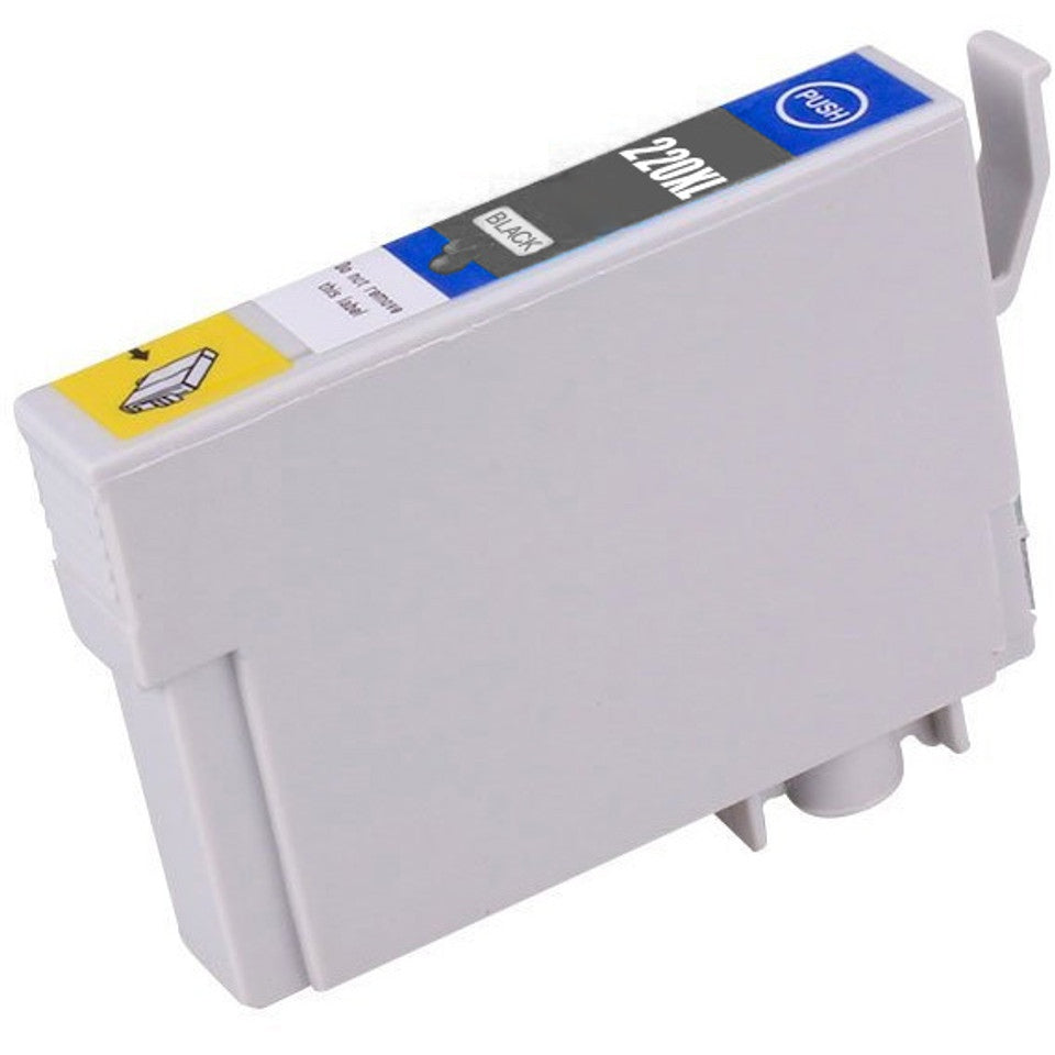 Compatible high-yield black ink cartridge for Epson printers, offering up to 500 pages of sharp, reliable text and high-quality prints for home, school, and office use.