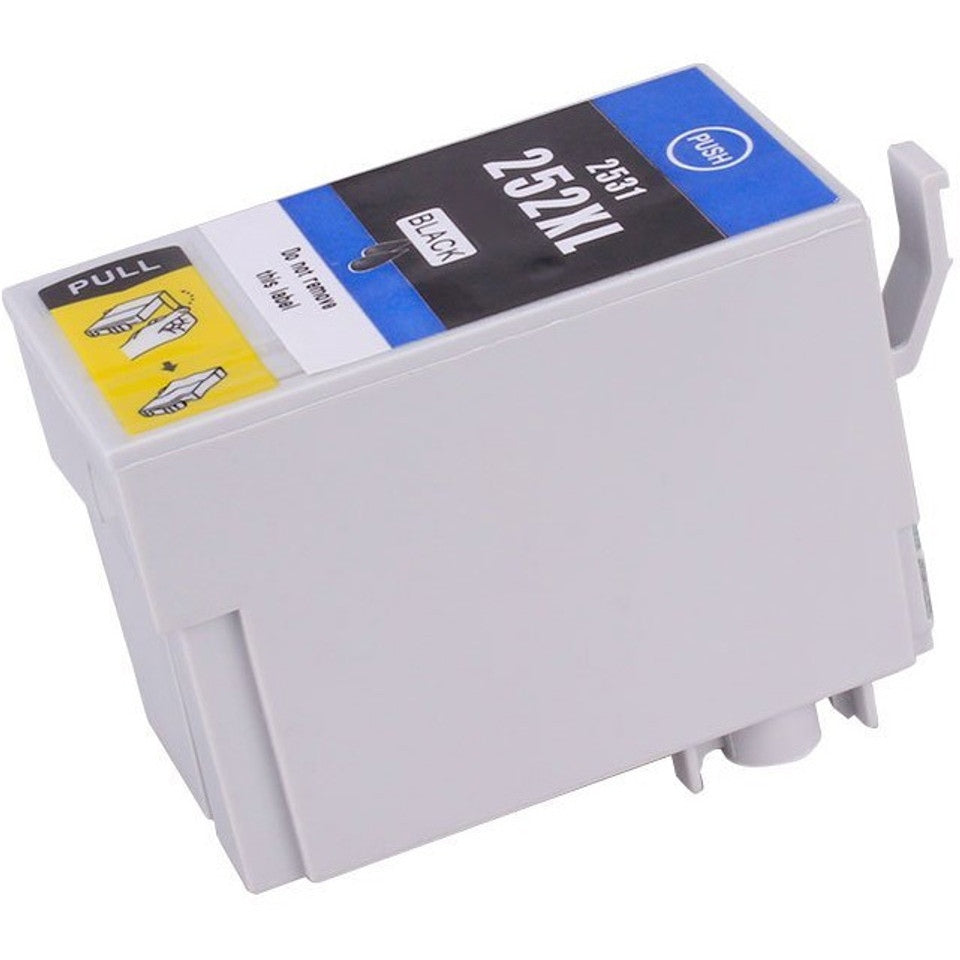 Compatible high-yield black ink cartridge for Epson WorkForce printers, offering up to 1100 pages of sharp, reliable black prints for home and office use.