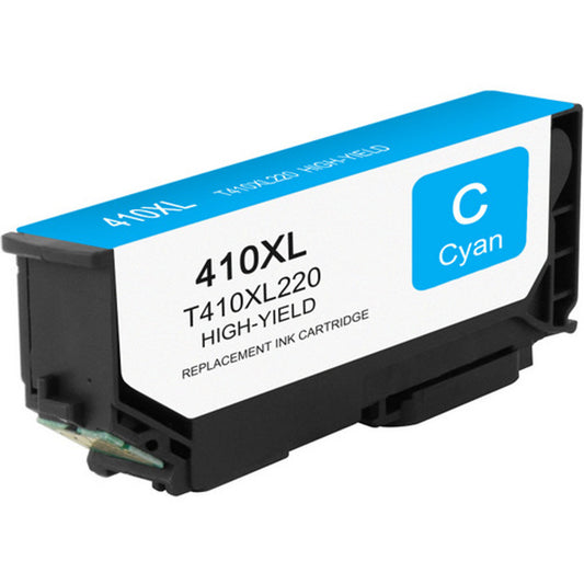 Cyan T410XL220 compatible ink cartridge for Epson printers, 650-page yield