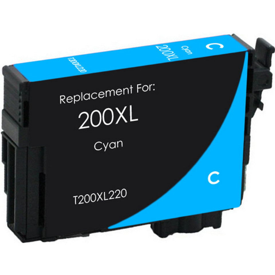 T200XL220 compatible cyan ink cartridge for Epson printers, yielding up to 450 pages of vibrant, reliable, high-quality color prints.