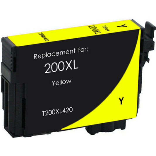 Compatible high-yield yellow ink cartridge for Epson printers, offering up to 450 pages of vibrant, consistent, high-quality color prints for home, school, and office use.