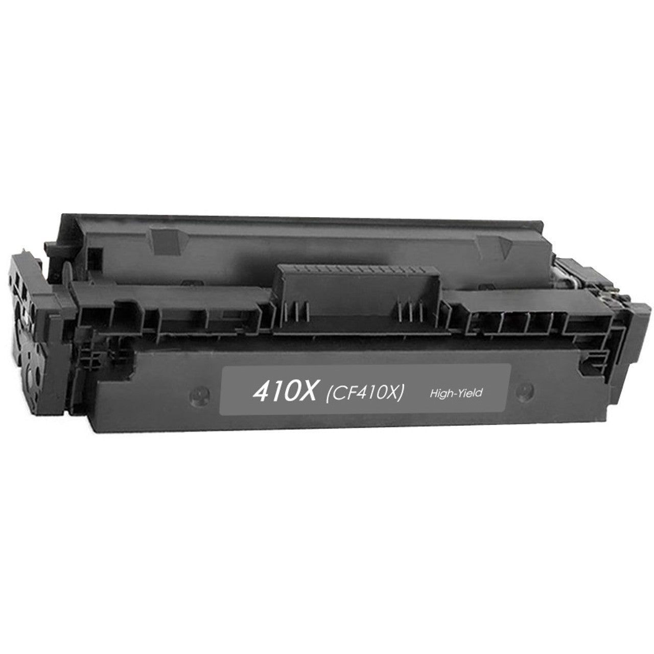 HP CF410X (410X) compatible black toner cartridge, high-yield 6,500 pages for HP Color LaserJet Pro M452/MFP M477, delivering sharp, professional-quality prints.