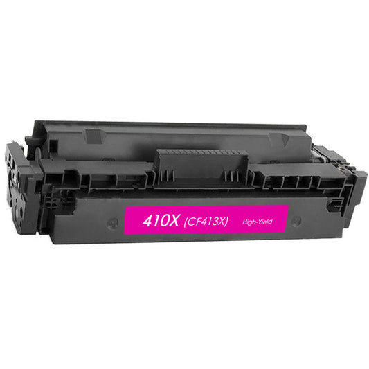 HP CF413X (413X) compatible magenta toner cartridge, high-yield 5,000 pages for HP Color LaserJet Pro M452/MFP M477, delivering vibrant, professional-quality prints.
