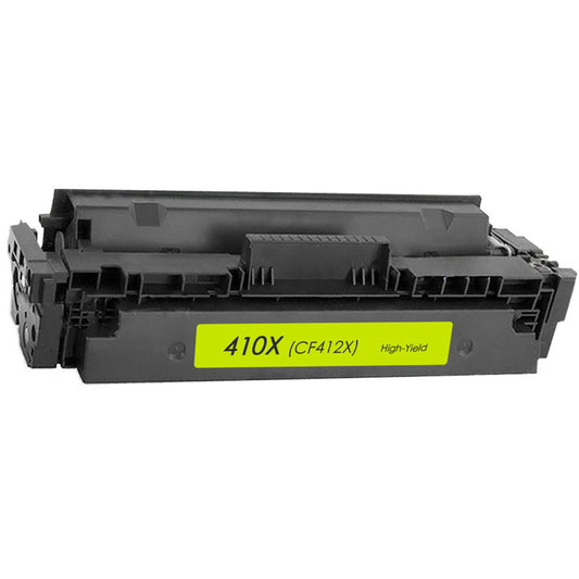 HP CF412X (412X) compatible yellow toner cartridge, high-yield 5,000 pages for HP Color LaserJet Pro M452/MFP M477, delivering vibrant, professional-quality prints.