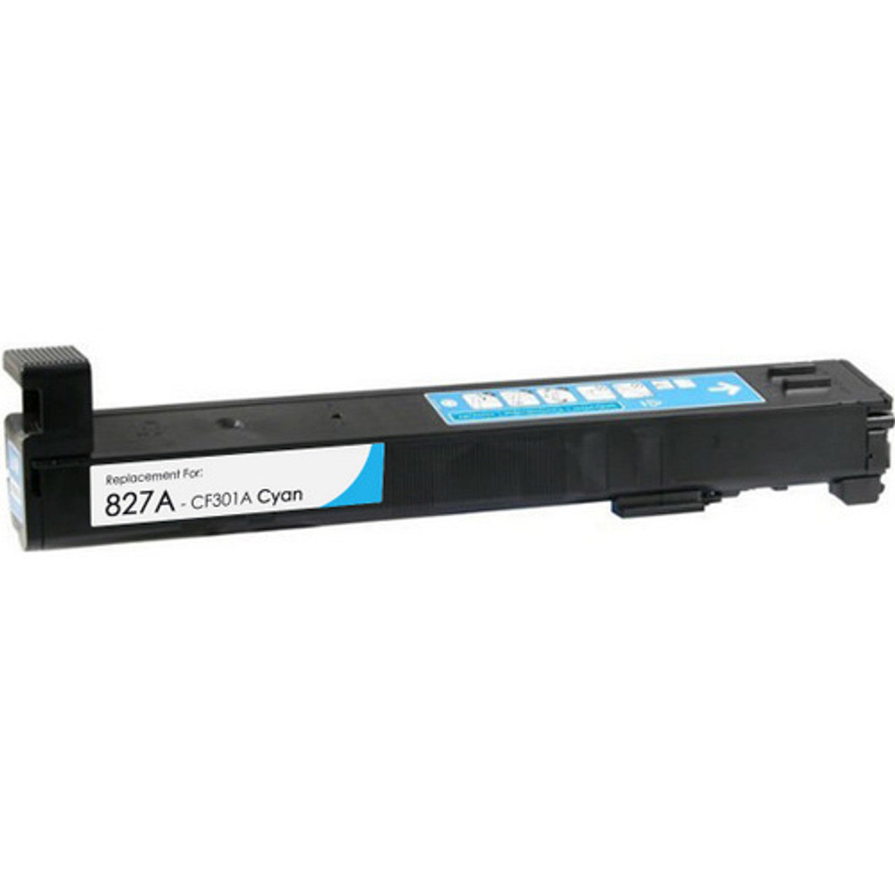 Compatible HP CF301A (827A) Cyan Toner Cartridge, 32,000 pages, for Color LaserJet Enterprise Flow MFP M880.
