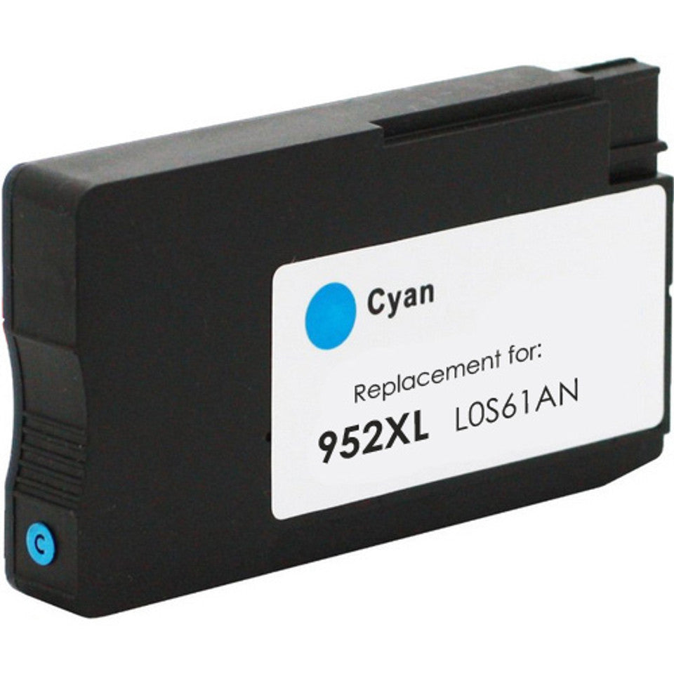 HP 952XL Cyan Compatible Ink Cartridge – high-yield 1600 pages for OfficeJet Pro 7740, 8702, 8710, 8715, 8720, 8725, 8730, 8740 printers.